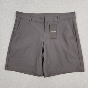 Fabletics Shorts Mens 33 Gray Onyx The Don 8" Golf Active Stretch Athleisure NEW